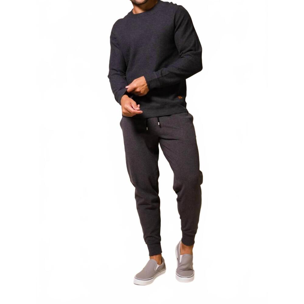 NEW FUNDAMENTAL COAST hammerheard long sleeve crew tee in jet black